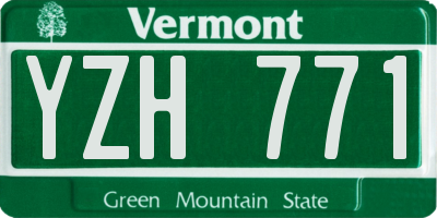 VT license plate YZH771