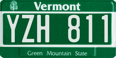 VT license plate YZH811