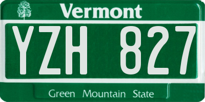 VT license plate YZH827