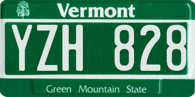 VT license plate YZH828