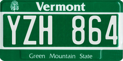 VT license plate YZH864