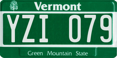 VT license plate YZI079
