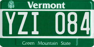 VT license plate YZI084