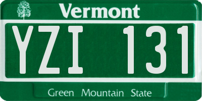 VT license plate YZI131