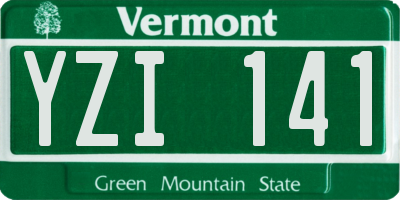 VT license plate YZI141