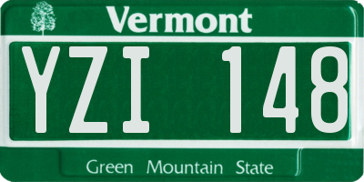 VT license plate YZI148