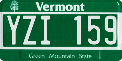 VT license plate YZI159