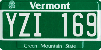 VT license plate YZI169