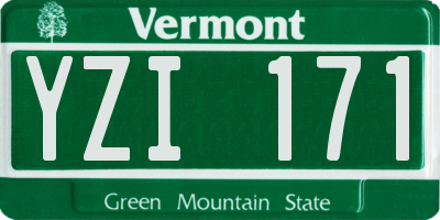 VT license plate YZI171