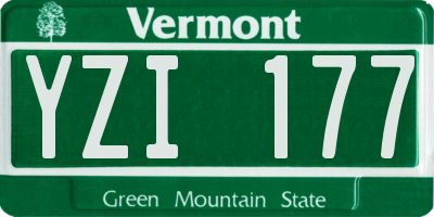 VT license plate YZI177
