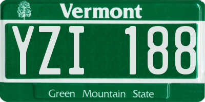 VT license plate YZI188