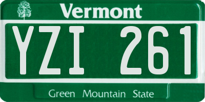 VT license plate YZI261