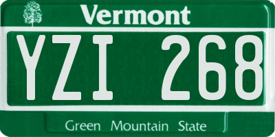 VT license plate YZI268