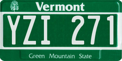 VT license plate YZI271