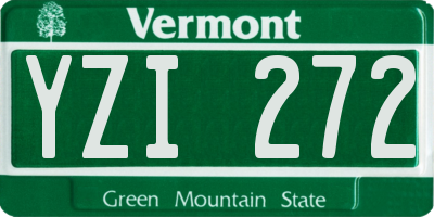 VT license plate YZI272