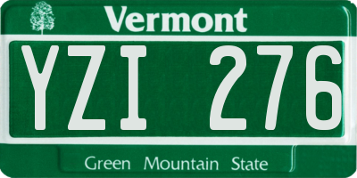 VT license plate YZI276