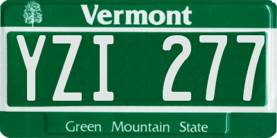 VT license plate YZI277