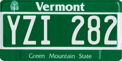 VT license plate YZI282