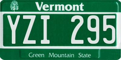 VT license plate YZI295