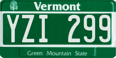 VT license plate YZI299