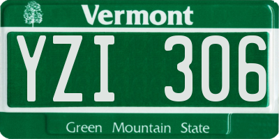 VT license plate YZI306