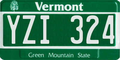 VT license plate YZI324