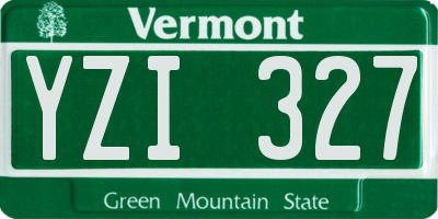 VT license plate YZI327