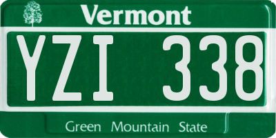 VT license plate YZI338