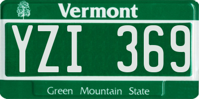 VT license plate YZI369