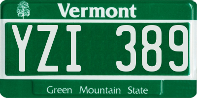 VT license plate YZI389