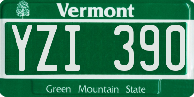 VT license plate YZI390