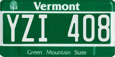 VT license plate YZI408