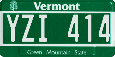 VT license plate YZI414