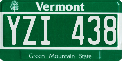 VT license plate YZI438