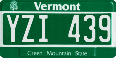 VT license plate YZI439
