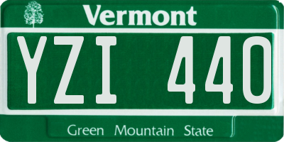 VT license plate YZI440