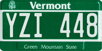 VT license plate YZI448