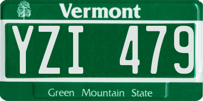 VT license plate YZI479