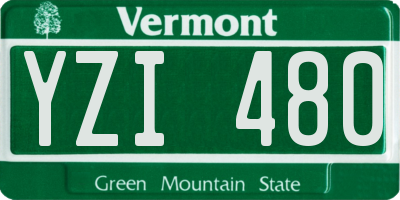 VT license plate YZI480