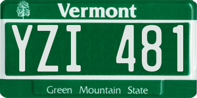 VT license plate YZI481