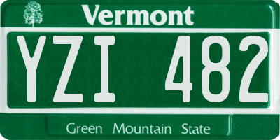 VT license plate YZI482