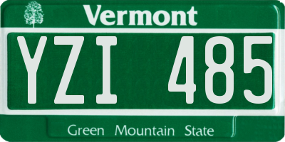 VT license plate YZI485