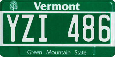 VT license plate YZI486