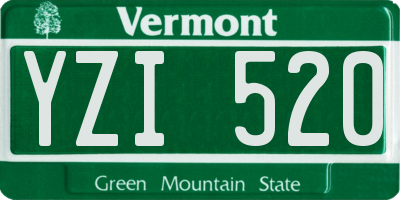 VT license plate YZI520