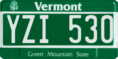 VT license plate YZI530