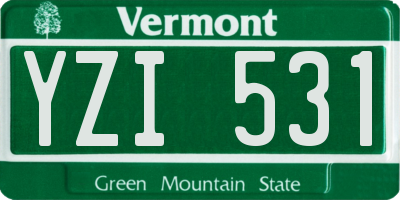 VT license plate YZI531