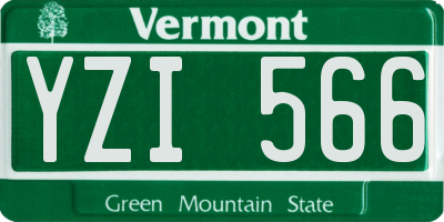 VT license plate YZI566