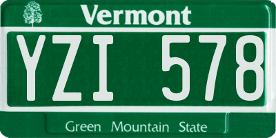 VT license plate YZI578