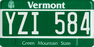 VT license plate YZI584