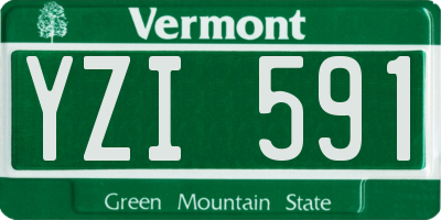 VT license plate YZI591
